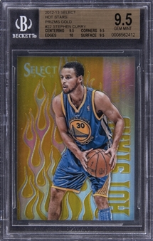 2012-13 Select Hot Stars Prizms Gold #22 Stephen Curry (#10/10) - BGS GEM MINT 9.5